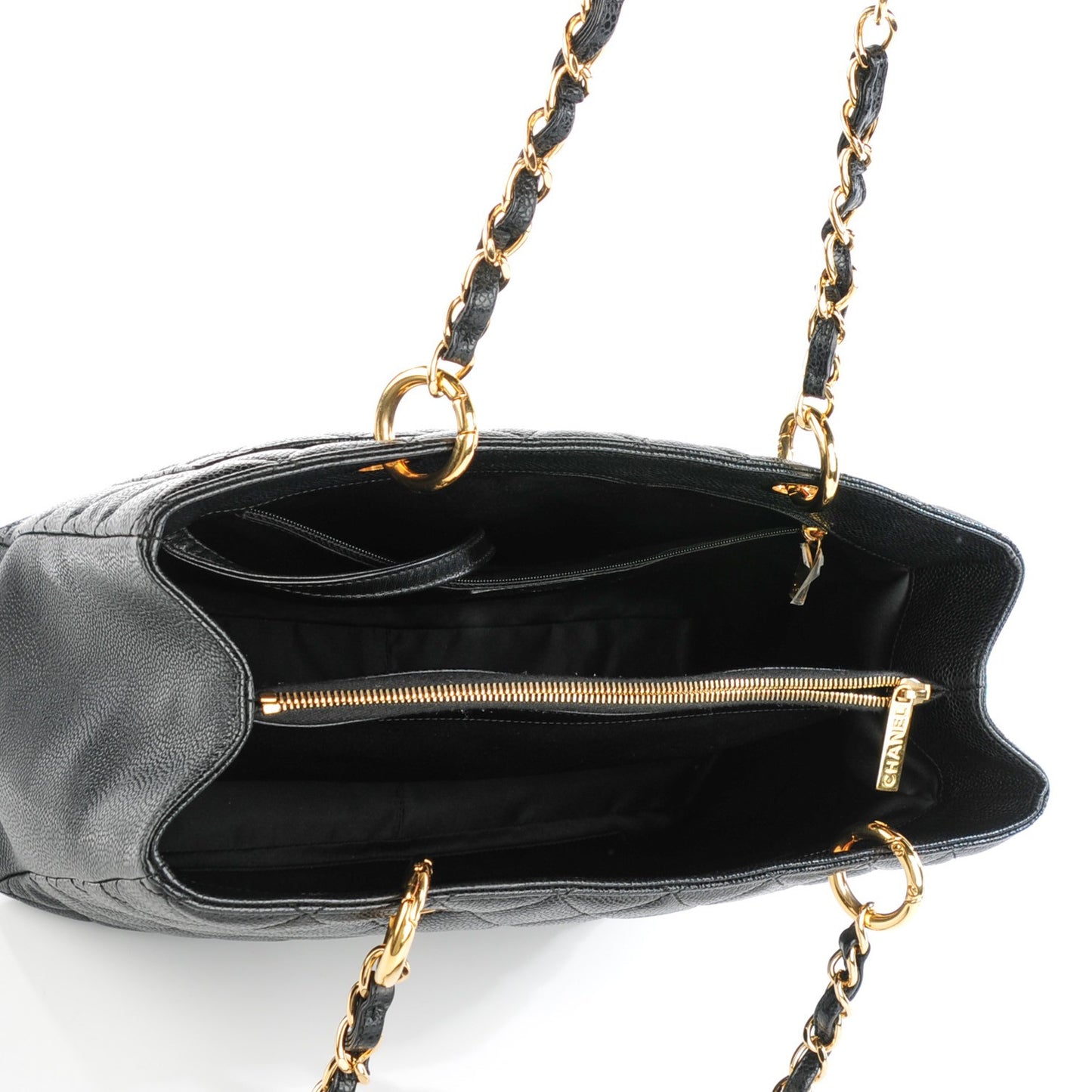 Caviar Quilted Grand Shopping Tote GST Black