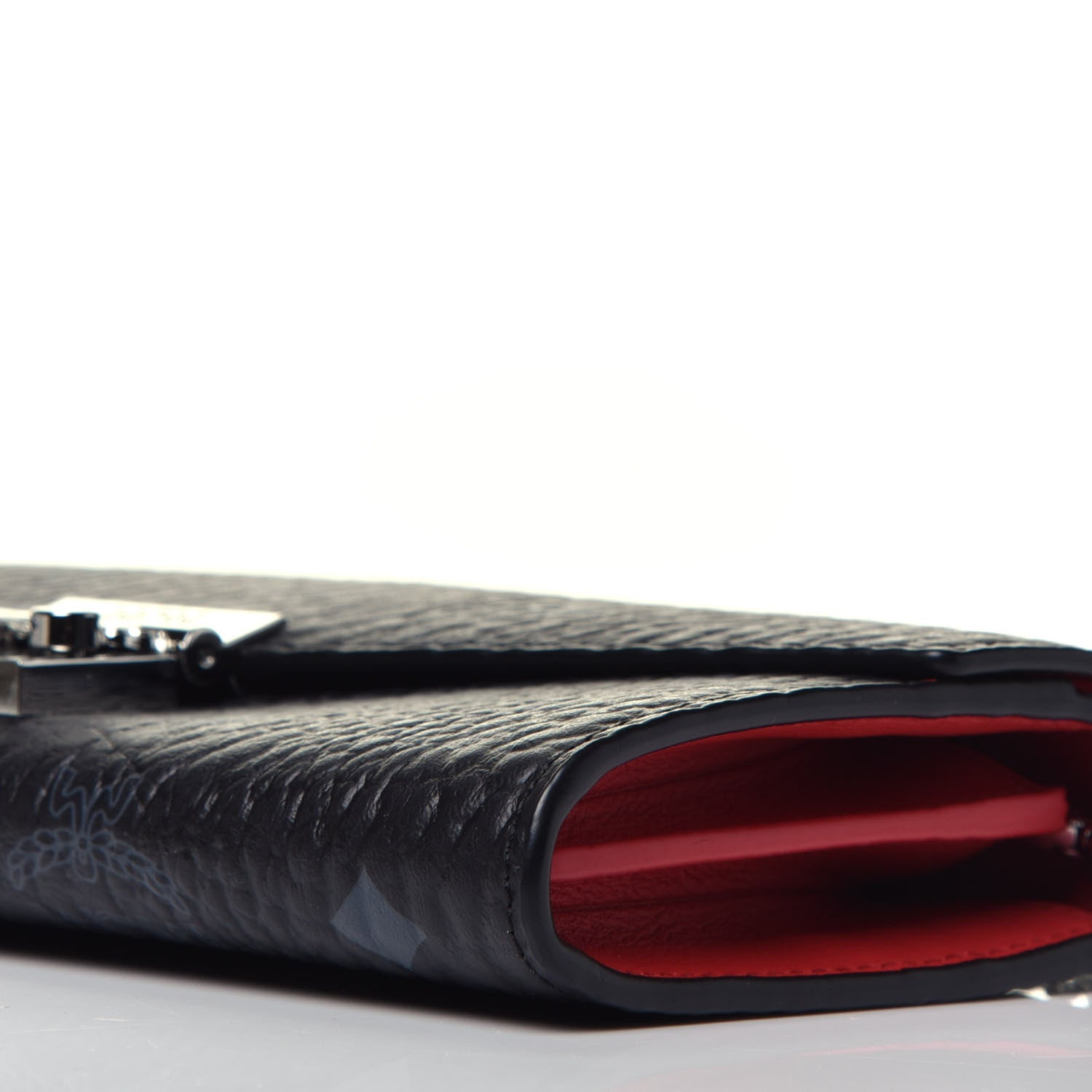 MCM Visetos Large Patricia Wallet On Chain Black Red 8 of 8