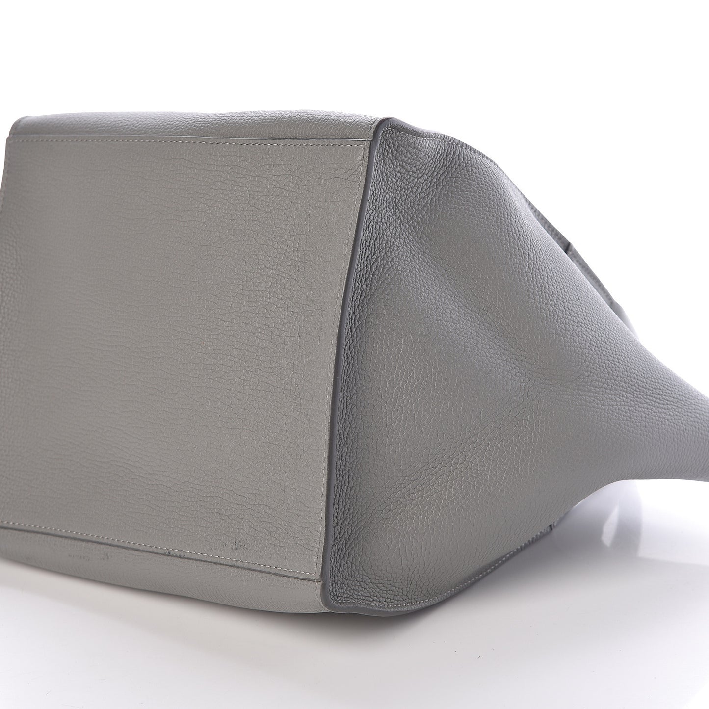 Supple Grained Calfskin Small Big Bag Grey