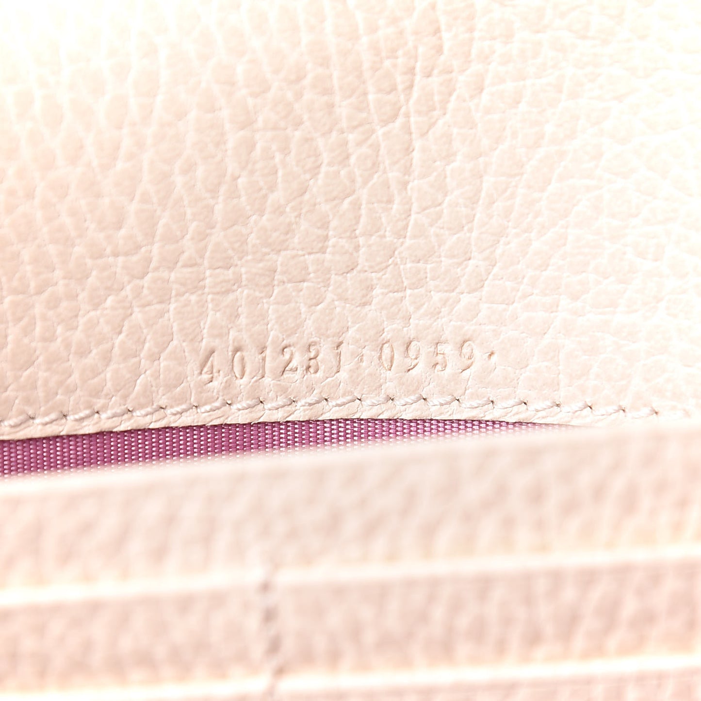 Dollar Calfskin Mini Dionysus Chain Wallet Mystic White