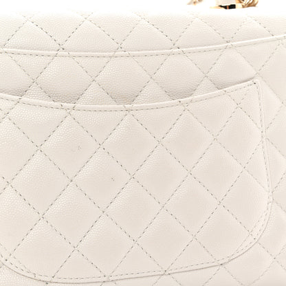 Chanel Caviar Quilted Small Coco Handle Flap White 11 of 11