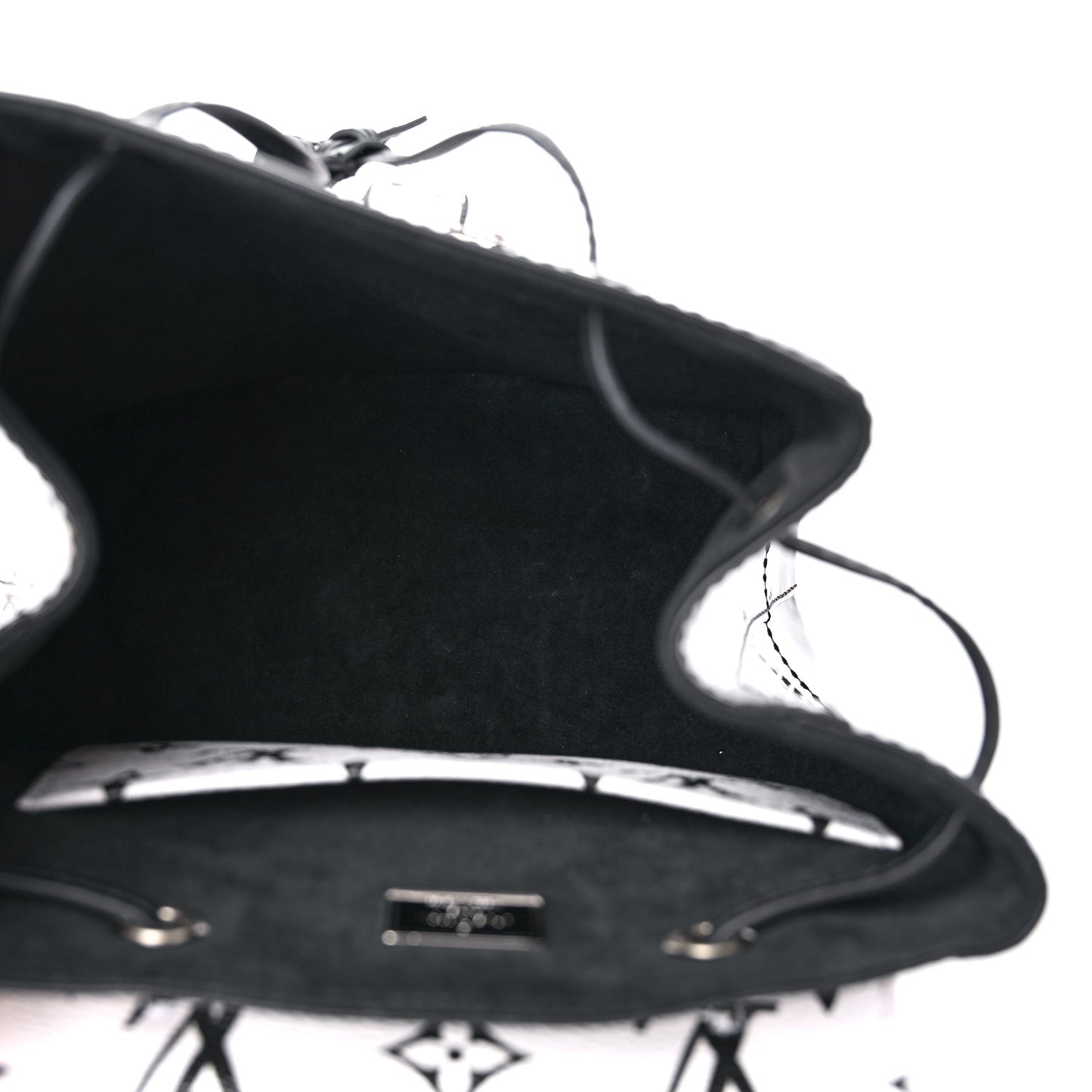Patent Monogram Hot Springs Backpack Black White