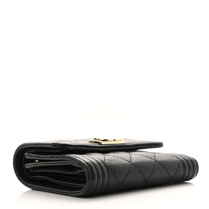 Chanel Caviar Quilted Compact Boy Wallet Black 4 of 9