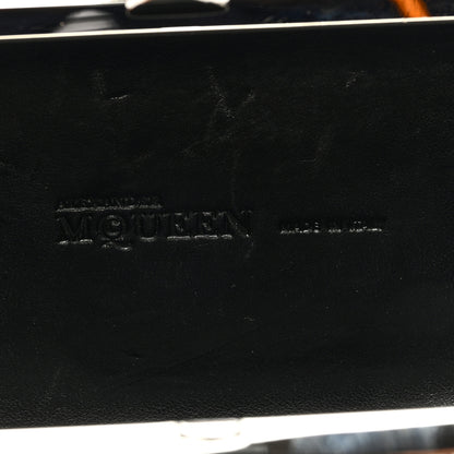 Alexander McQueen Calfskin Studded Britannia Skull Box Clutch Black 6 of 10