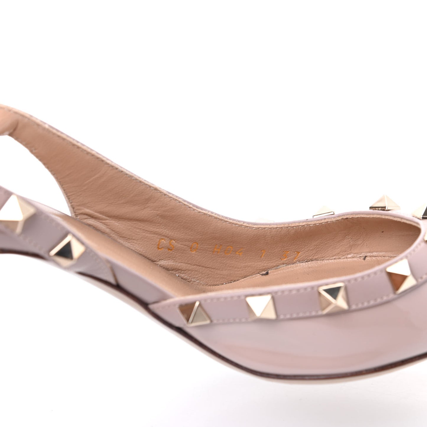 Patent Rockstud Half D'Orsay Slingback 85mm Pumps 37 Poudre