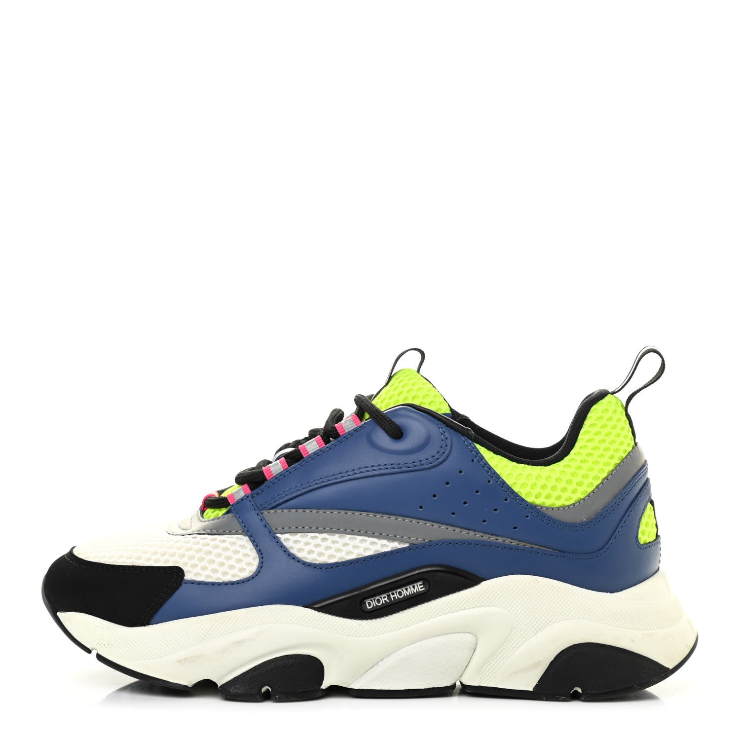 Christian Dior Technical Mesh Calfskin Mens B22 Sneakers 39.5 Blue Beige 2 of 16