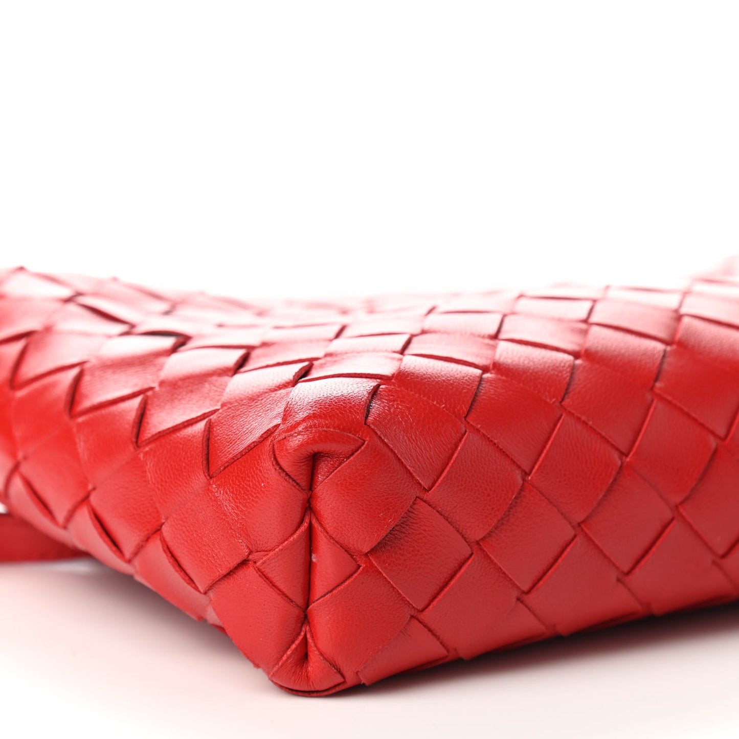 Nappa Intrecciato Crossbody Bright Red