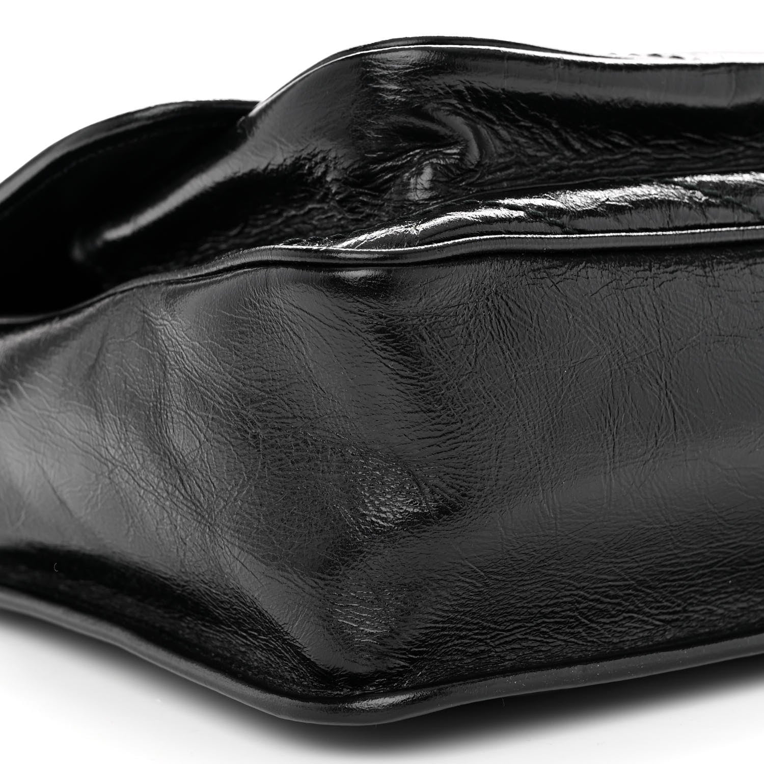 Saint Laurent Crinkled Calfskin Matelasse Monogram Medium Niki Chain Satchel Black 7 of 8