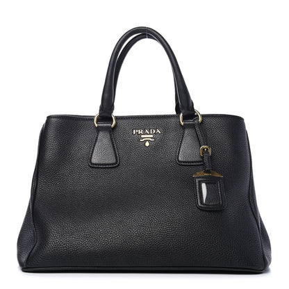 Prada Vitello Daino Tote Black 1 of 4
