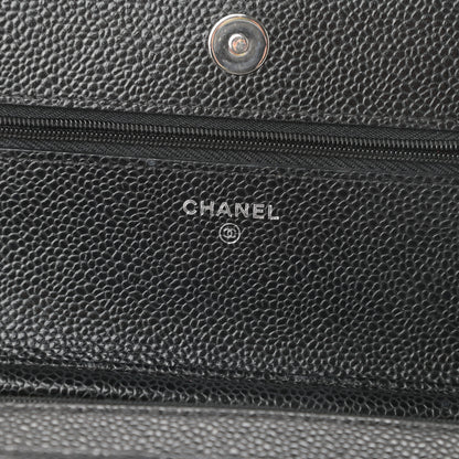 Chanel Caviar Quilted Wallet On Chain WOC Black 6 of 12