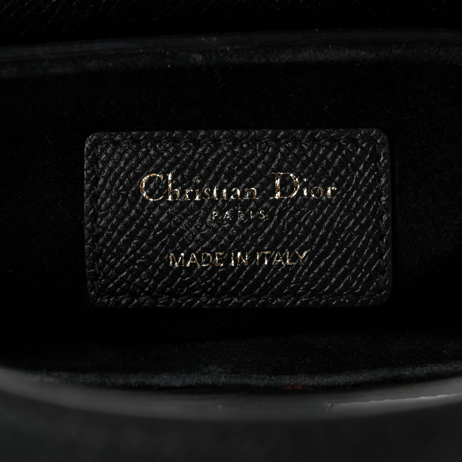 Christian Dior Grained Calfskin Mini Saddle Bag Black 6 of 11