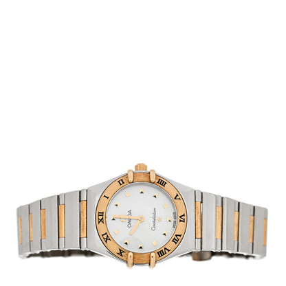 Omega Stainless Steel 18K Yellow Gold Mother of Pearl 22mm Constellation Quartz Watch 1361.71.00 2 of 5