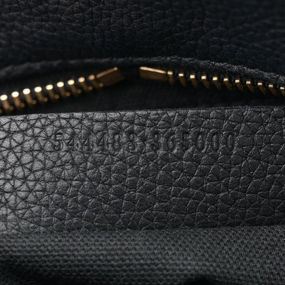 Alexander McQueen Pebbled Calfskin Mini Skull Padlock Zip Around Tote Black 7 of 13