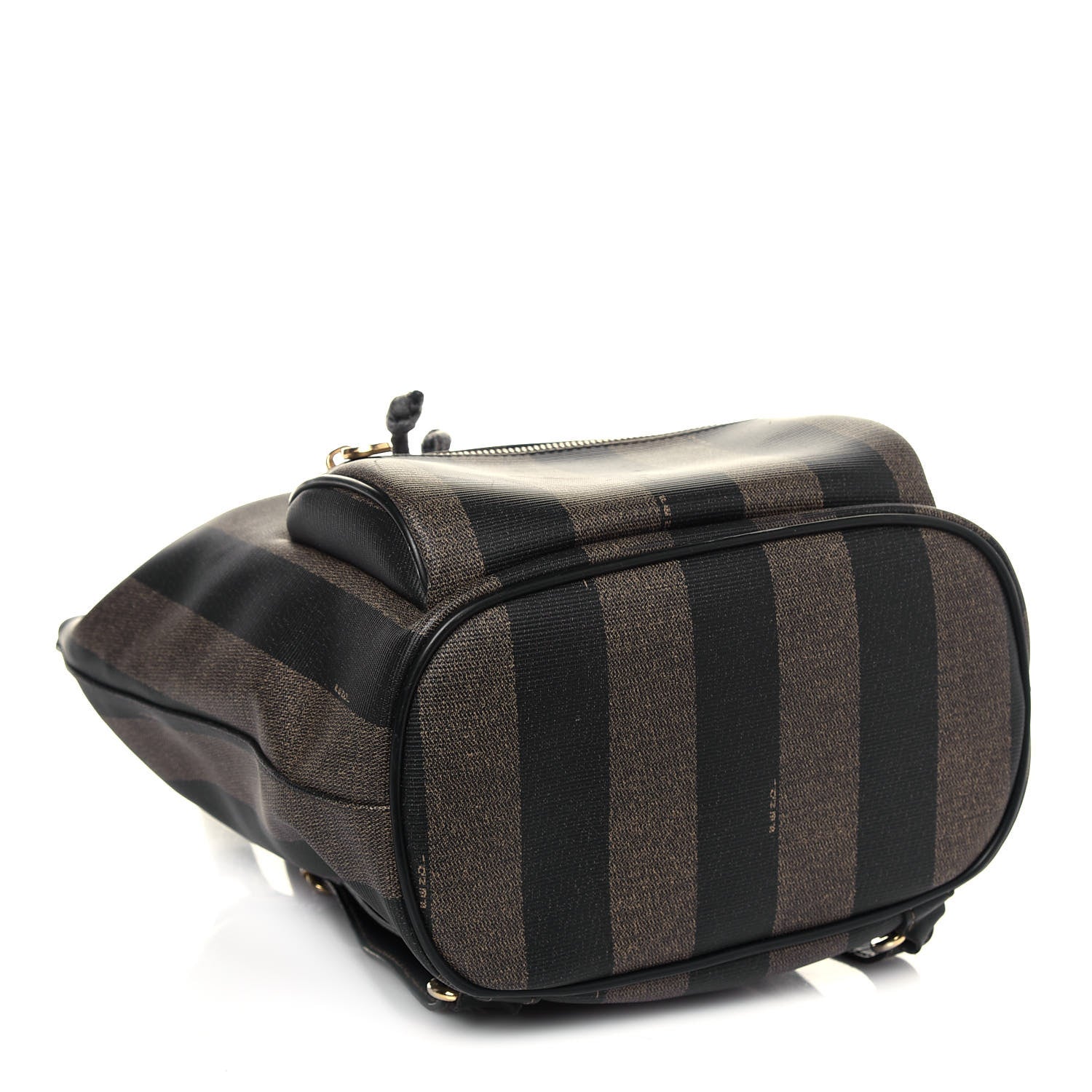 Fendi Coated Canvas Pequin Drawstring Backpack Tobacco 4 of 15