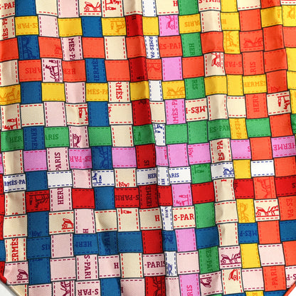 Hermes Silk Bolduc Au Carre Coeur Pocket Scarf Jaune Rose Multicolor 2 of 4