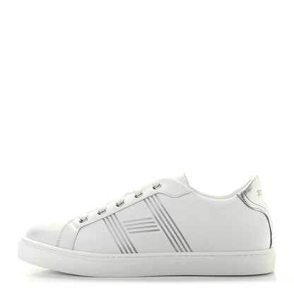 Hermes Calfskin Womens Advantage Sneakers 38 White Gris Argente 1 of 8