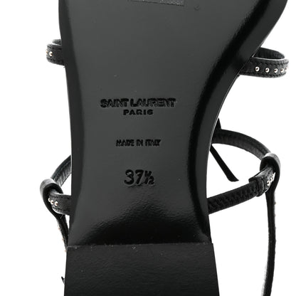 Saint Laurent Nappa Vendome Studded Cassandra 05 Sandals 37.5 Black 7 of 7