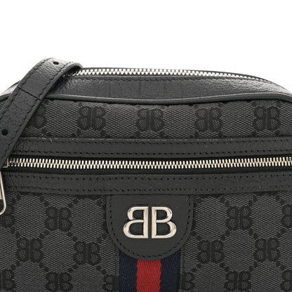 Gucci X BALENCIAGA BB Monogram Web Mini Ophidia Shoulder Bag Black 8 of 10