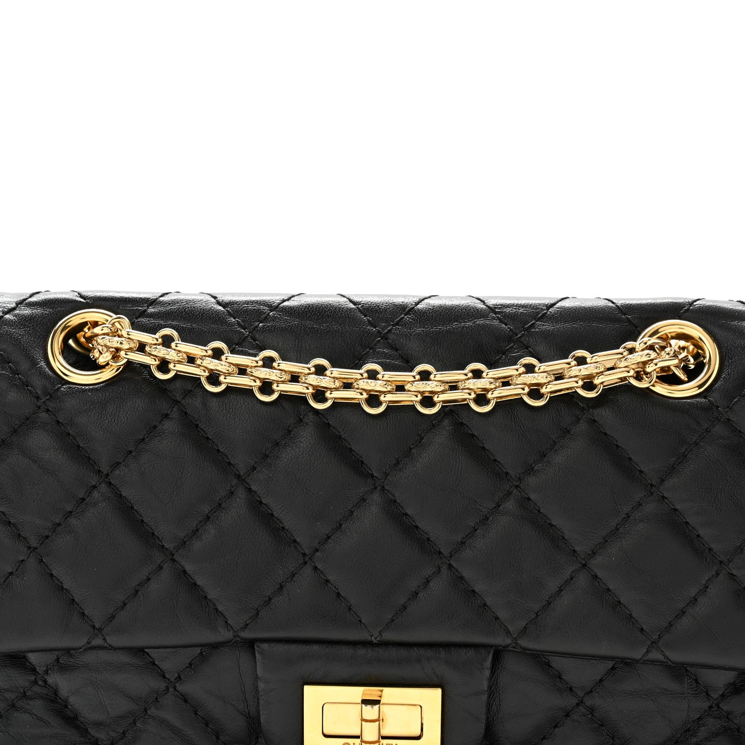 Chanel Aged Calfskin Quilted 2.55 Reissue Mini Flap Black 8 of 12