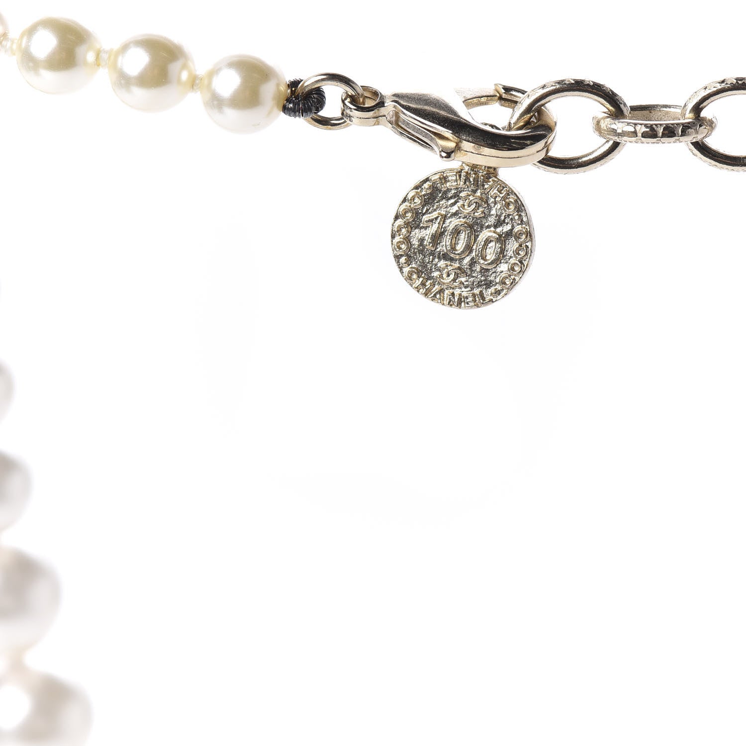 Chanel Graduated Pearl CC Short Necklace Gold 5 of 7