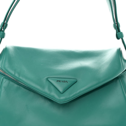 Prada Nappa Padded Signaux Bag Turquoise 7 of 10