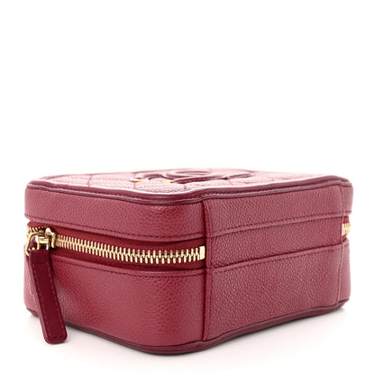 Chanel Caviar Quilted Small CC Filigree Vanity Case Burgundy 4 of 11
