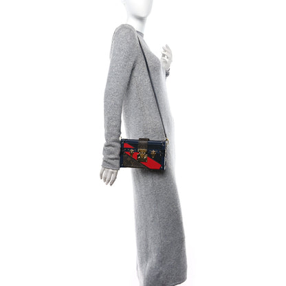 Louis Vuitton LOUIS VUITTON Monogram Malletage Print Petite Malle Marine Rouge 2 of 15