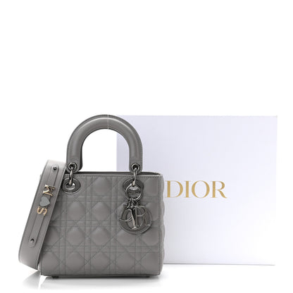 Christian Dior Lambskin Cannage Small My ABCDior Lady Dior Grey 11 of 11
