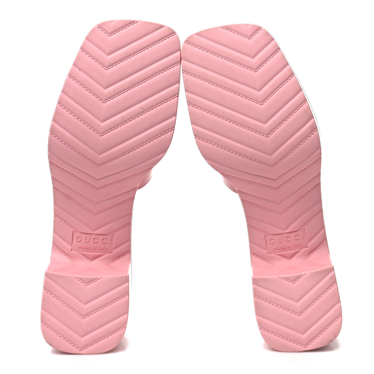 Rubber Gucci Logo Womens Platform 20/60mm Slide Sandals 35 Wild Rose