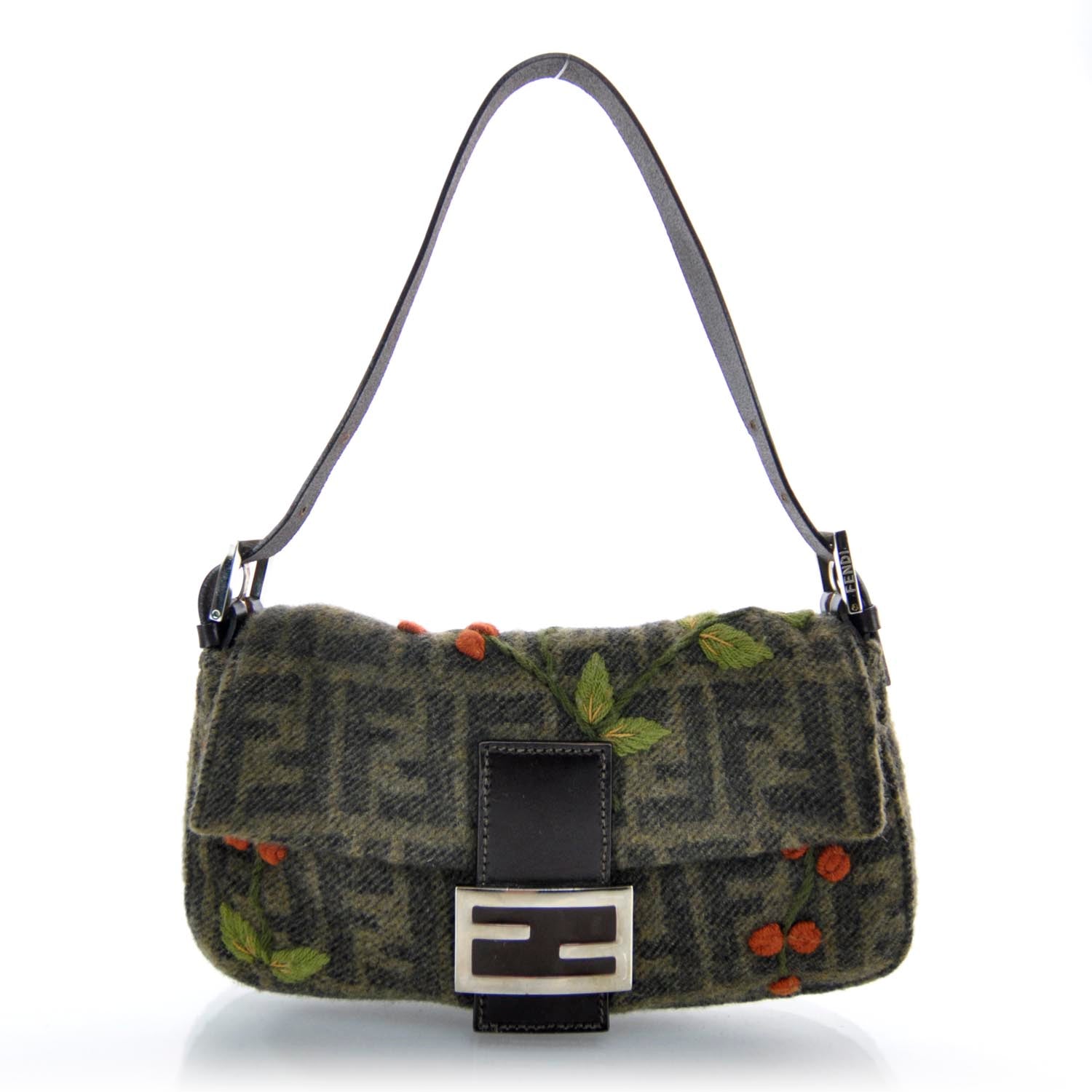 Fendi Wool Zucca Embroidered Baguette Multicolor 1 of 8
