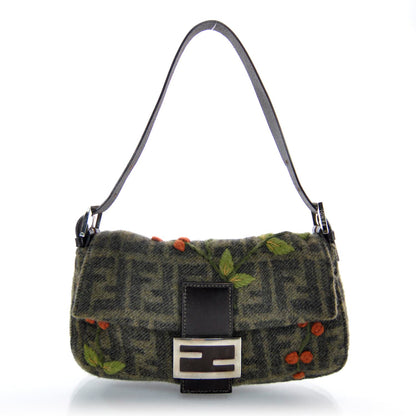 Fendi Wool Zucca Embroidered Baguette Multicolor 1 of 8