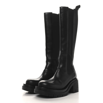 Bottega Veneta Calfskin The Lug Chelsea 30/70mm Tall Boots 37.5 Black 3 of 7