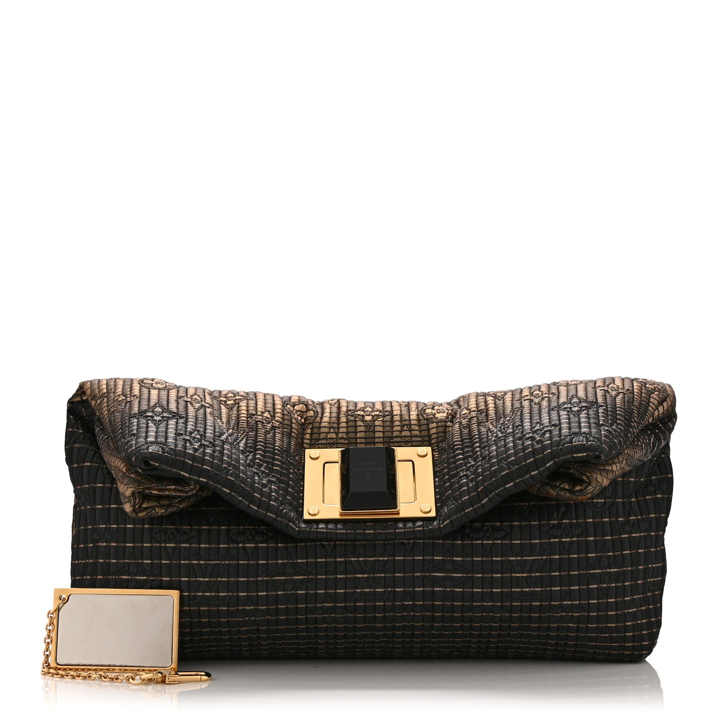 Jacquard Quilted Monogram Altair Clutch Bronze