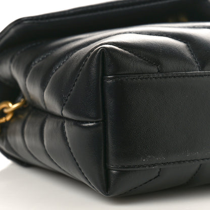 Saint Laurent Calfskin Y Quilted Monogram Toy Loulou Crossbody Bag Black 9 of 12