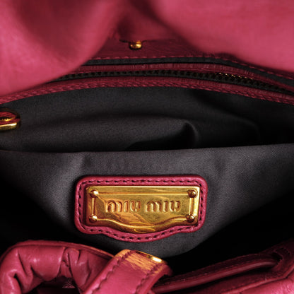 Miu Miu Matelasse Lux Nappa Hobo Peonia 6 of 8
