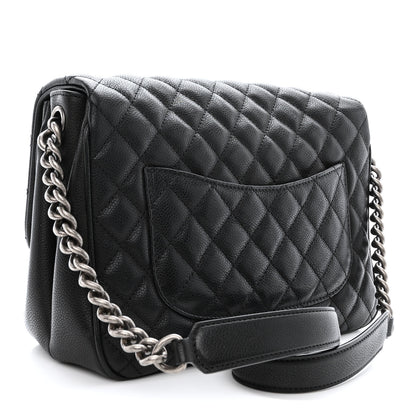 Chanel Caviar Quilted Medium Rock In Rome Single Flap Black 3 of 18