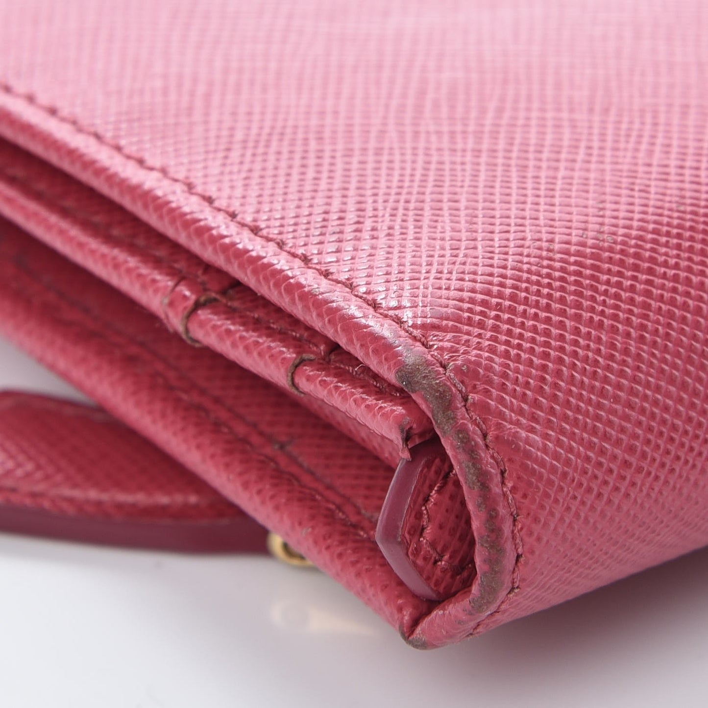 Saffiano Metal Continental Flap Wallet Peonia