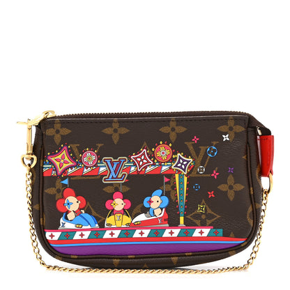 Louis Vuitton Monogram 2020 Christmas Animation Bumper Cars Mini Pochette Accessories Coquelicot 1 of 11