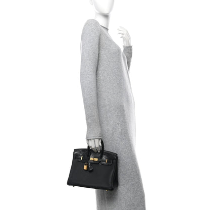 Hermes Togo Matte Alligator Birkin Touch 25 Black 2 of 11
