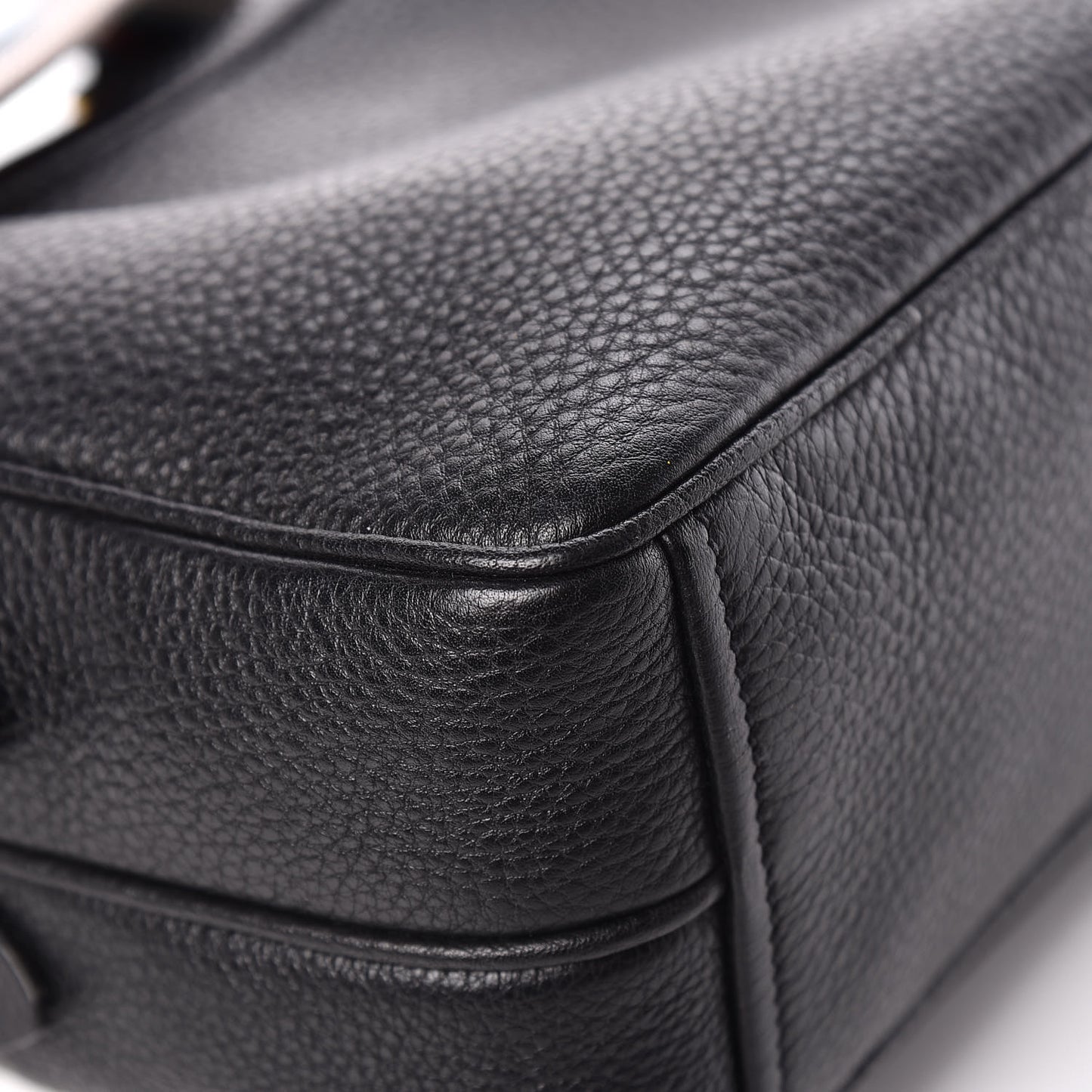 Vitello Daino Medium Double Zip Shoulder Bag Black