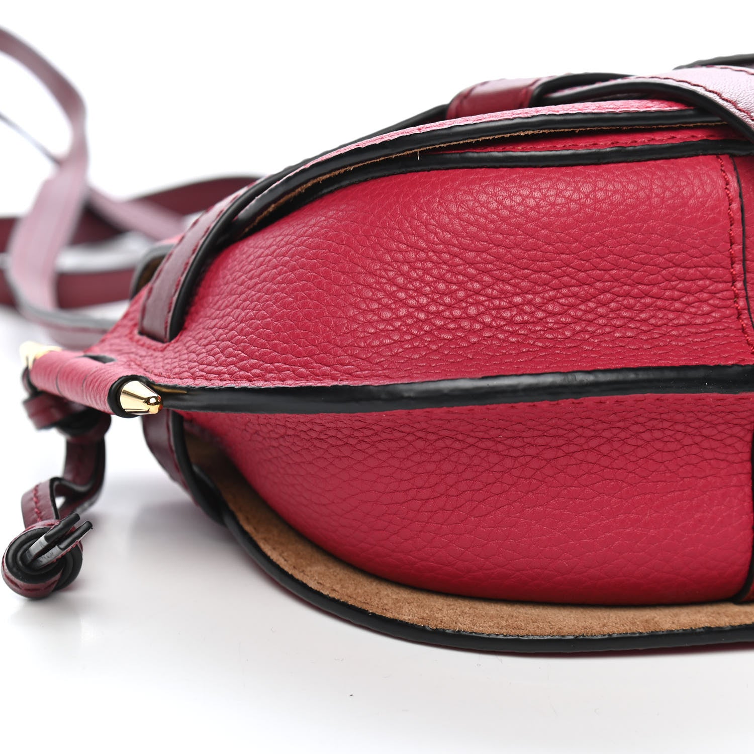 Loewe Grained Calfskin Mini Gate Crossbody Bag Raspberry Wine 7 of 8