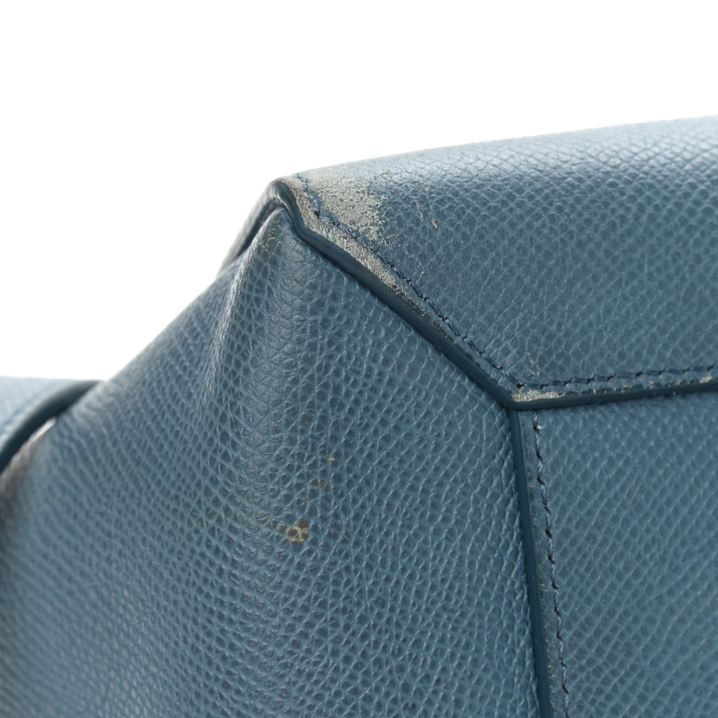 Grained Calfskin Mini Belt Bag Slate Blue
