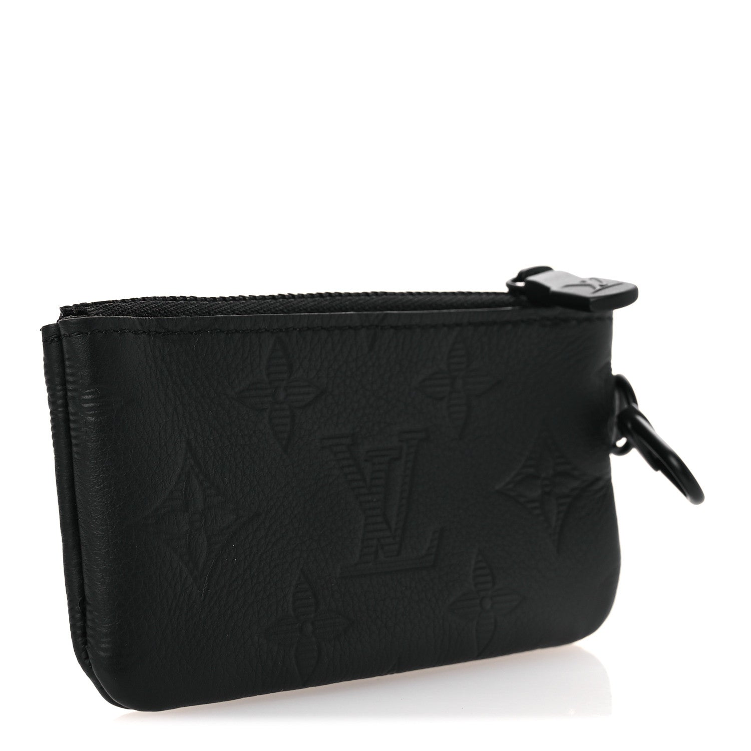 Louis Vuitton Calfskin Monogram Shadow Key Pouch Black 3 of 7