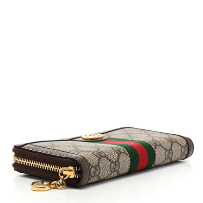 Gucci GG Supreme Monogram Web Ophidia Zip Around Wallet Brown 4 of 7