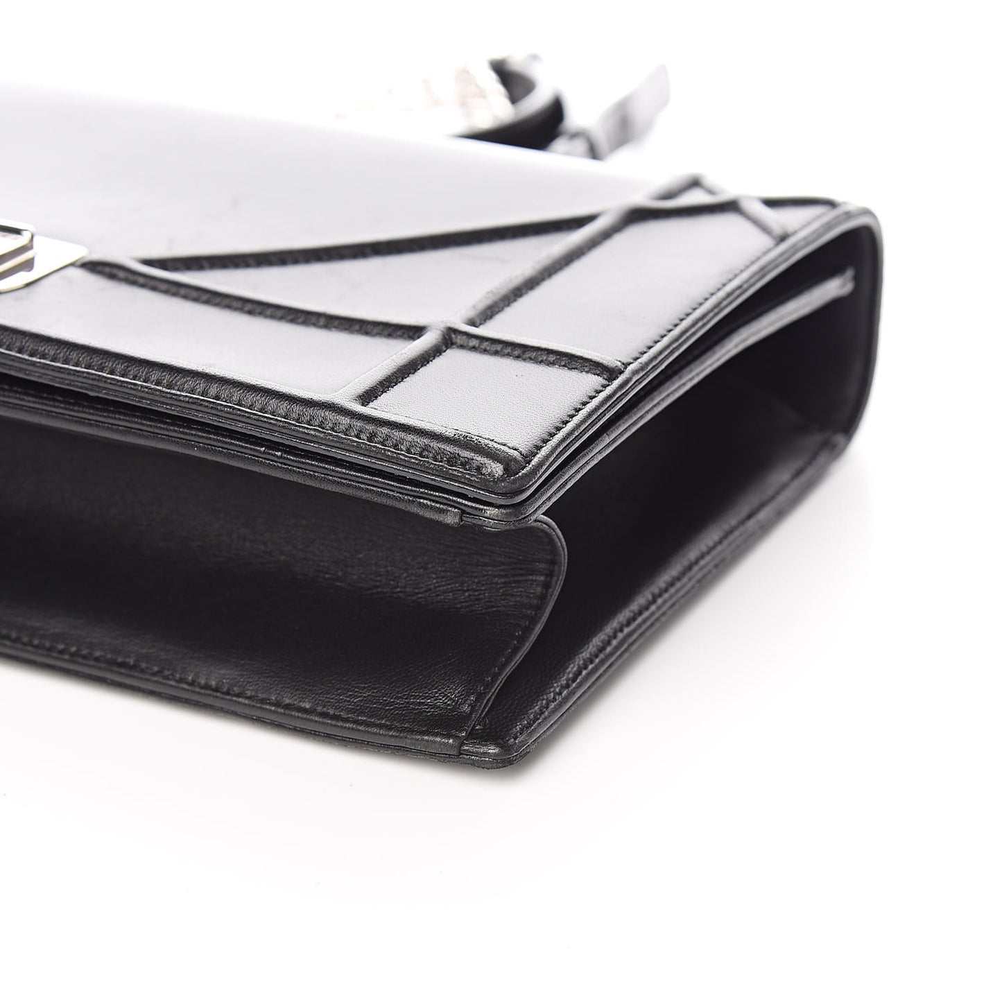 Lambskin Large Diorama Flap Bag Black
