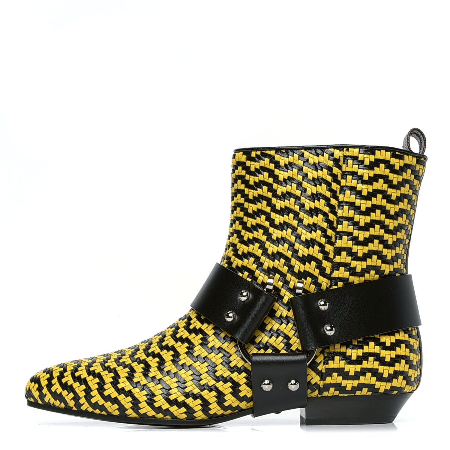 Louis Vuitton Calfskin Woven Rhapsody Ankle Boots 39 Yellow Black 1 of 6