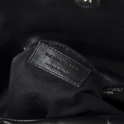 Saint Laurent Lambskin Quilted Medium Loulou Puffer Monogram Chain Satchel Black 10 of 11