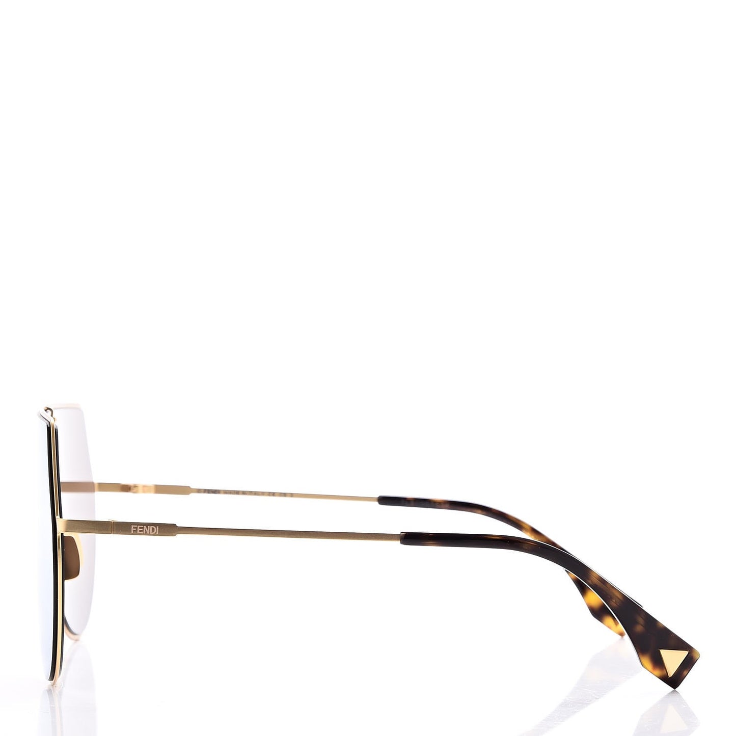Metal Mirrored Eyeline Sunglasses FF 0193/S Matte Gold