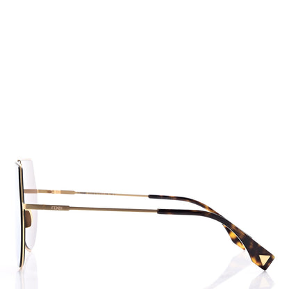 Fendi Metal Mirrored Eyeline Sunglasses FF 0193/S Matte Gold 3 of 9