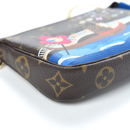 Louis Vuitton Monogram 2019 Christmas Animation Mini Venice Pochette Accessories Blue 8 of 11